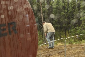 About 1,000 seeds of each peas and beans went into the ground in record time with an assembly line, and the rain came off and on throughout.  James and Rachel watered by 5-gallon jug - by hand.  Hoping for a spigot installation by the end of the week.