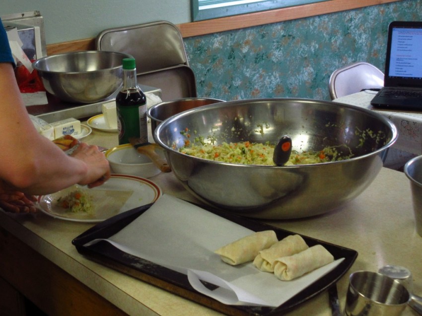 From-scratch egg rolls