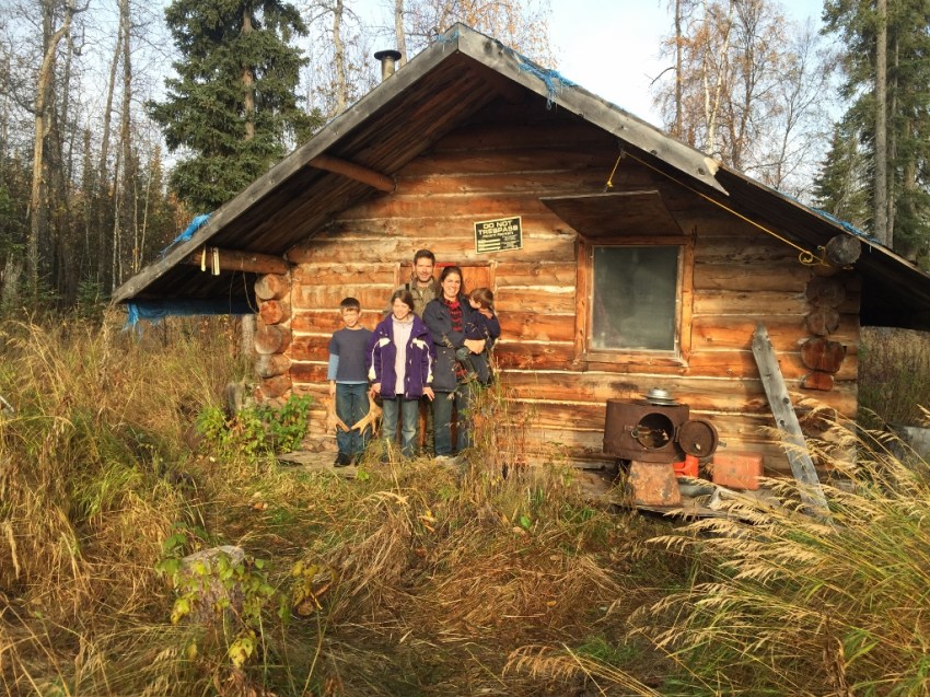 Millers at Marvin Deacon's cabin, off the Innoko River