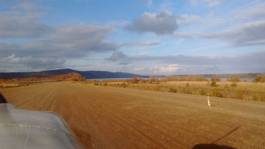 Touchdown, Grayling. Yukon River on the right.