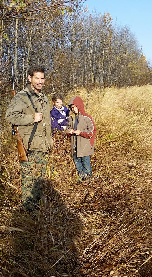 Moose hunting crew; Jared and Christa did the calling with moose antlers and a coffee can