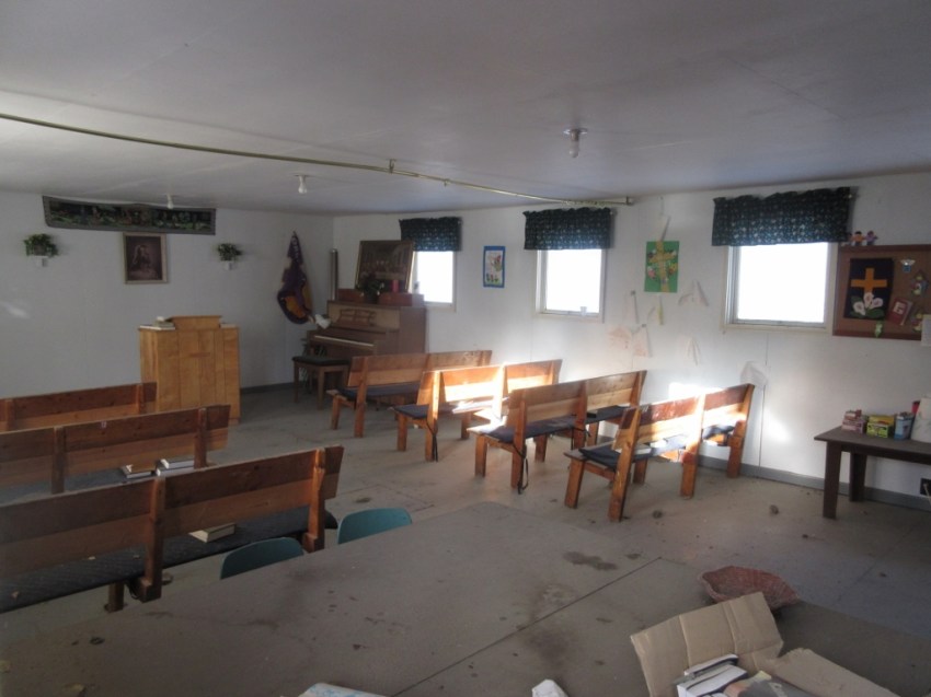 Inside church